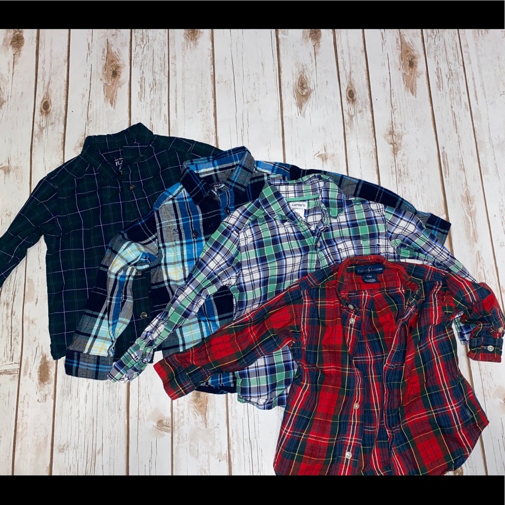 4 long sleeve button down shirts